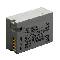 Vervangende batterij voor Canon NB10L NB10L Powershot SX40 SX40HS SX50HS SX60 G1X G3X G15 G16 920mAh