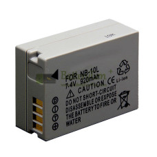 Vervangende batterij voor Canon NB10L NB10L Powershot SX40 SX40HS SX50HS SX60 G1X G3X G15 G16 920mAh