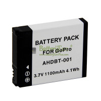 Vervangende batterij voor GoPro AHDBT-001 HD HERO1 1100mAh