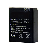 Vervangende batterij voor GoPro AHDBT-201 301 302 HD hero 2 3 1150mAh