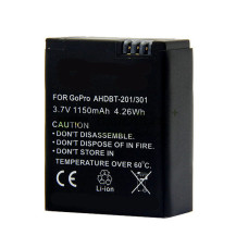 Vervangende batterij voor GoPro AHDBT-201 301 302 HD hero 2 3 1150mAh