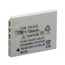 Vervangende batterij voor Nikon EN-EL8 Coolpix S1 S2 S3 P1 P2 S5 S6 S7 S8 S9 S51 S50 S52