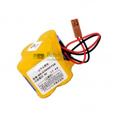 Vervangende batterij voor FANUC A98L-0031-0025 A06-6114-K504 6V Brown Connector