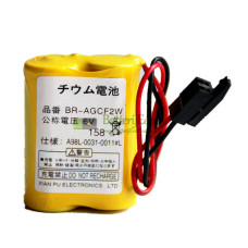 Vervangende batterij voor FANUC BR-AGCF2W A98L-0031-0011 # L A06-6093-K001 Black Connector